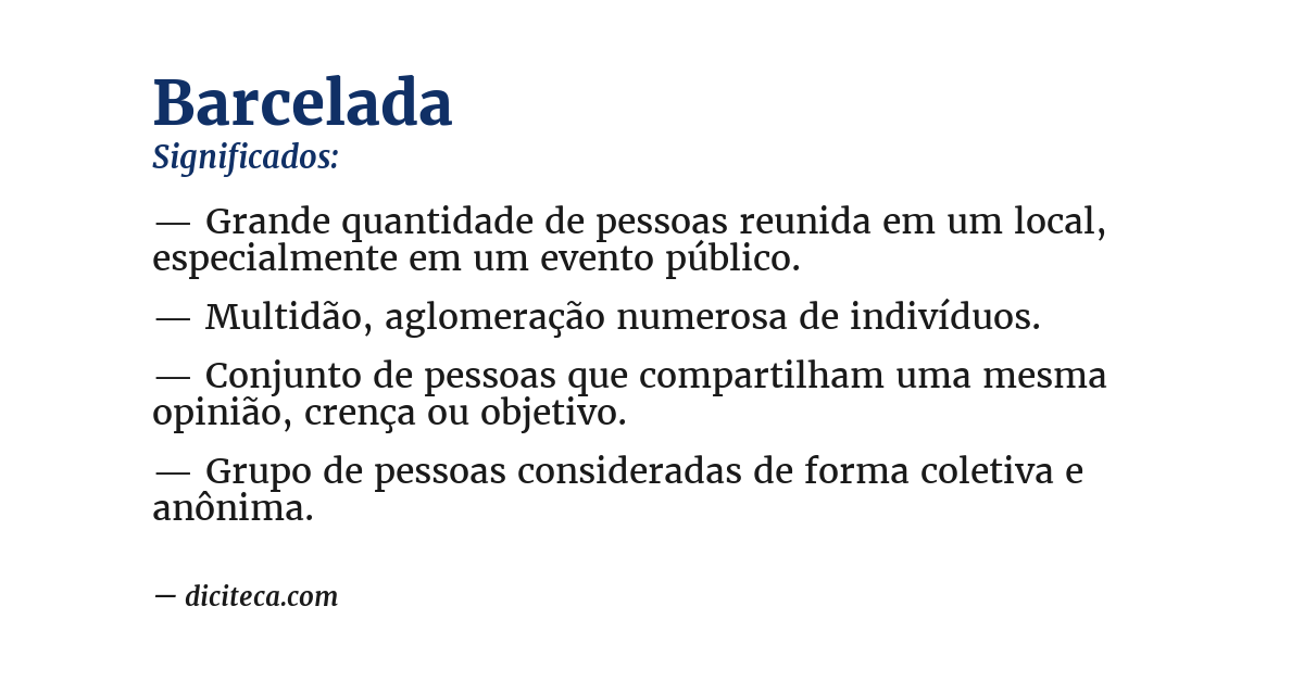 Significado de barcelada