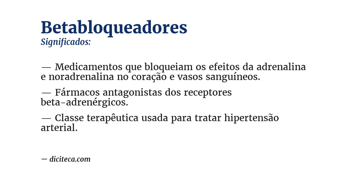 Significado de betabloqueadores