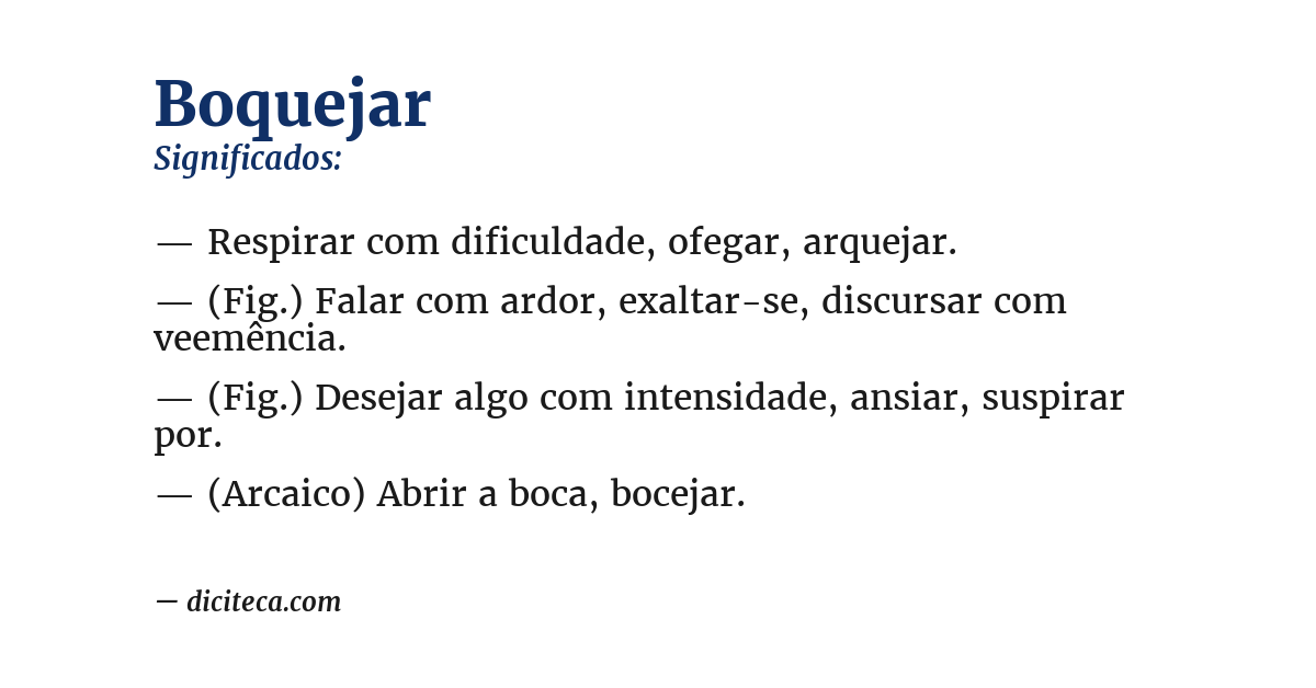Significado de boquejar