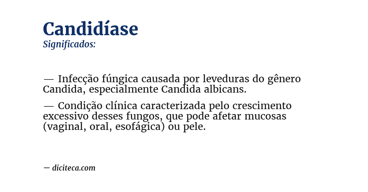 Significado de candidíase