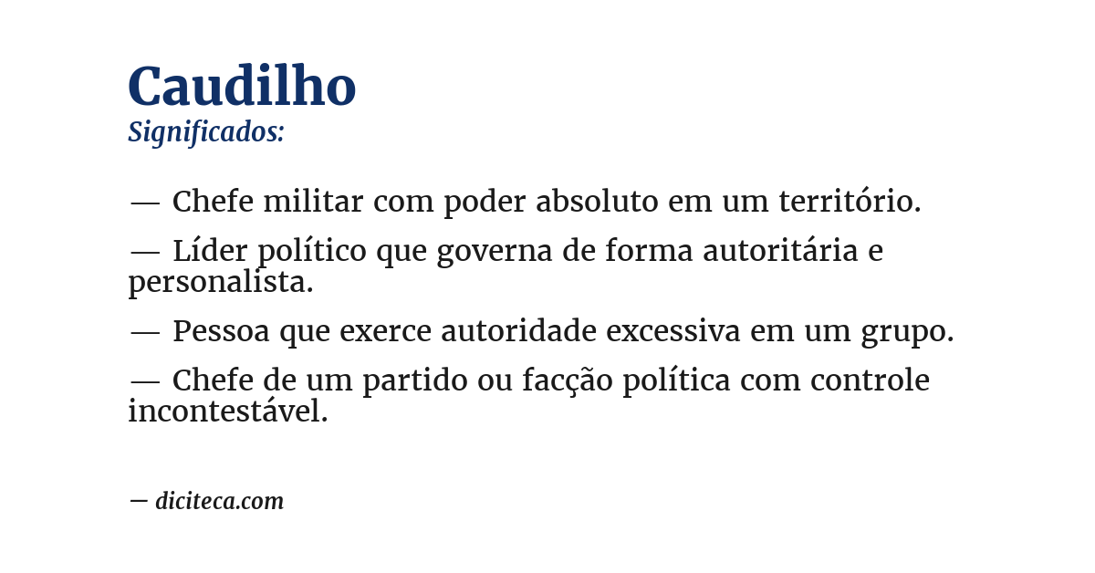 Significado de caudilho