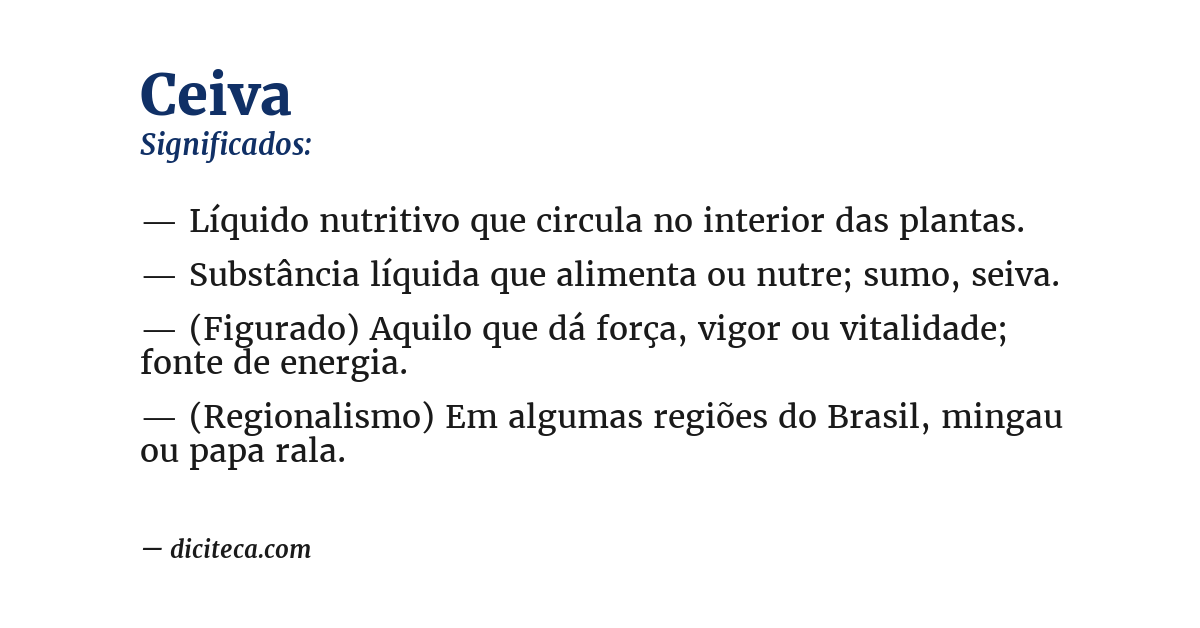 Significado de ceiva
