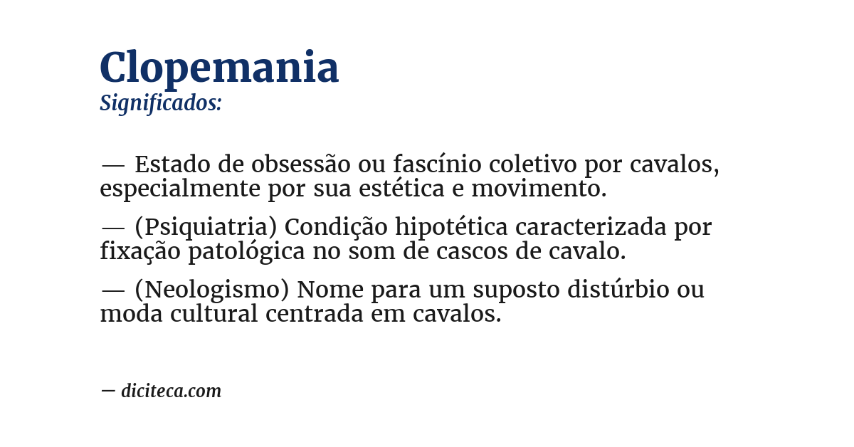Significado de clopemania