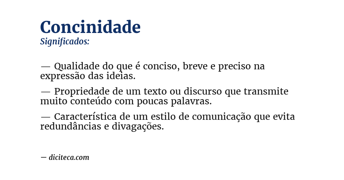 Significado de concinidade