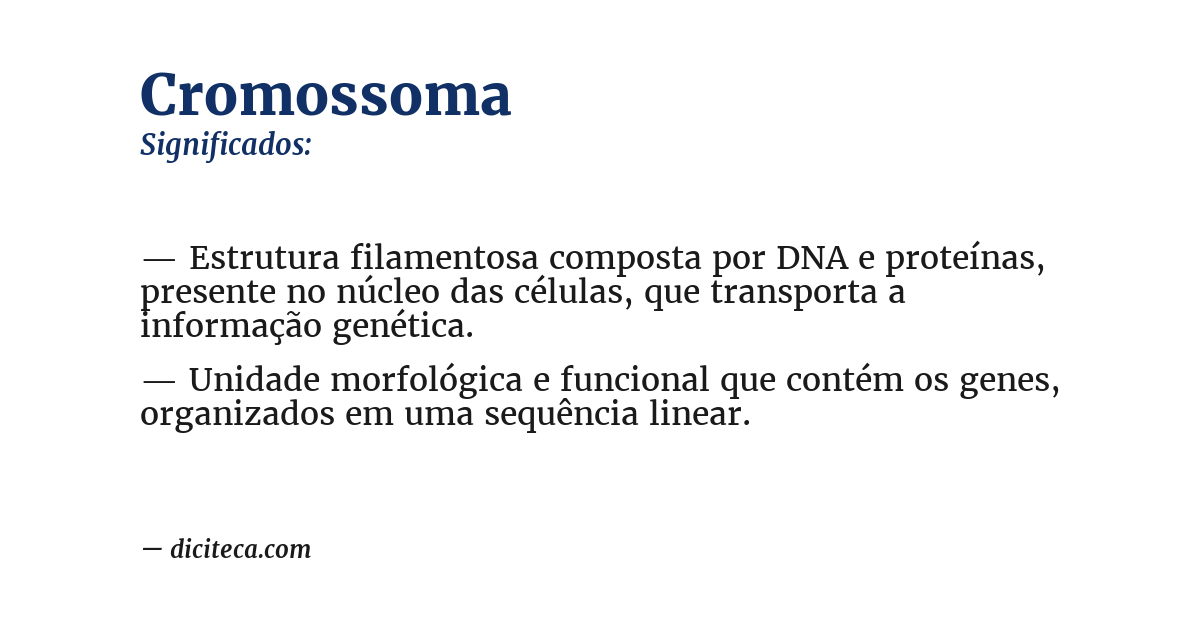 Significado de cromossoma