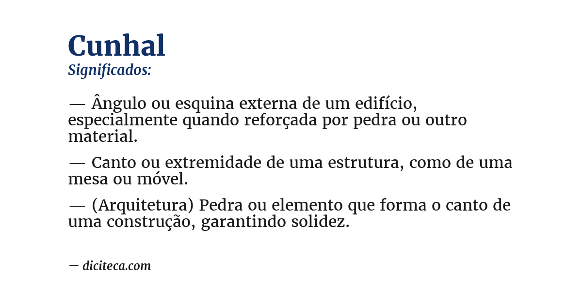 Significado de cunhal