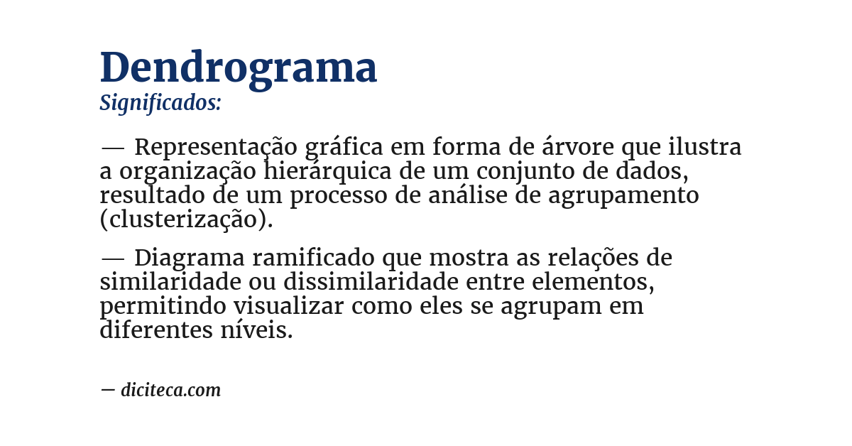 Significado de dendrograma