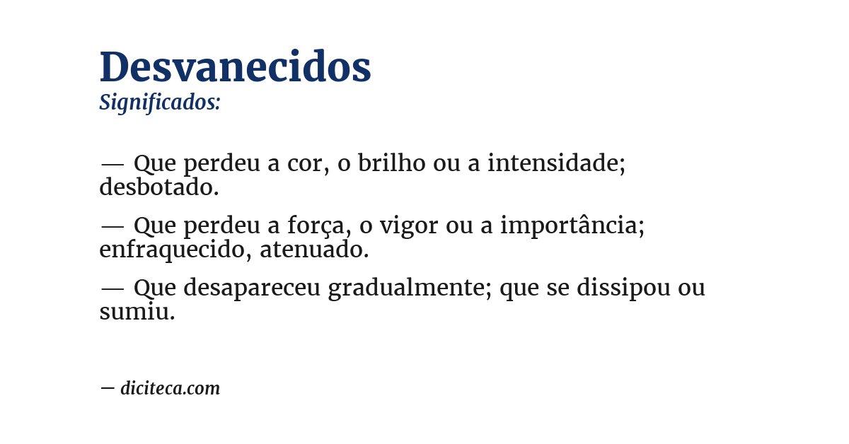Significado de desvanecidos