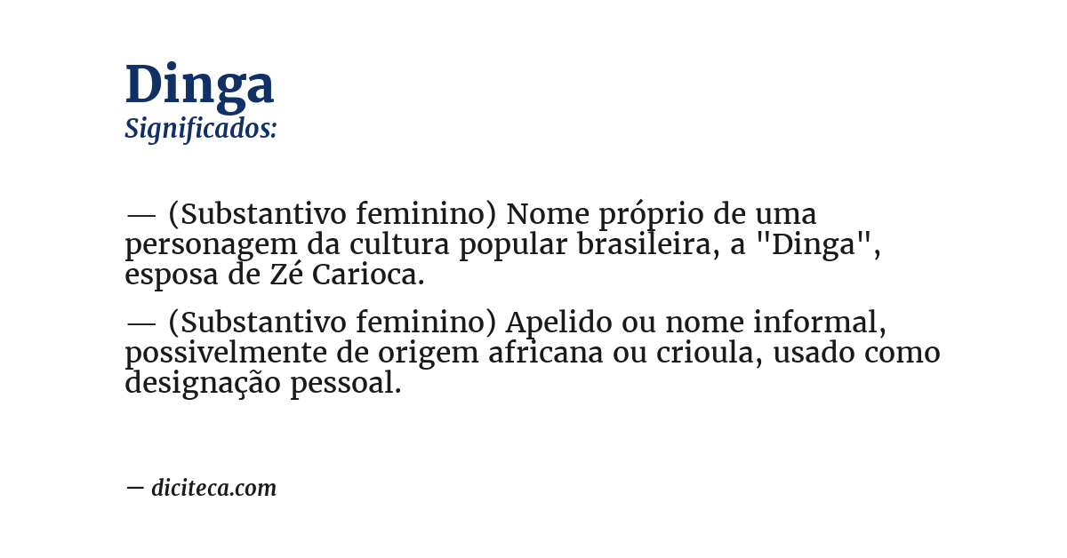 Significado de dinga