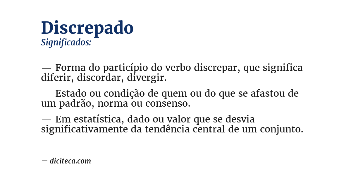 Significado de discrepado