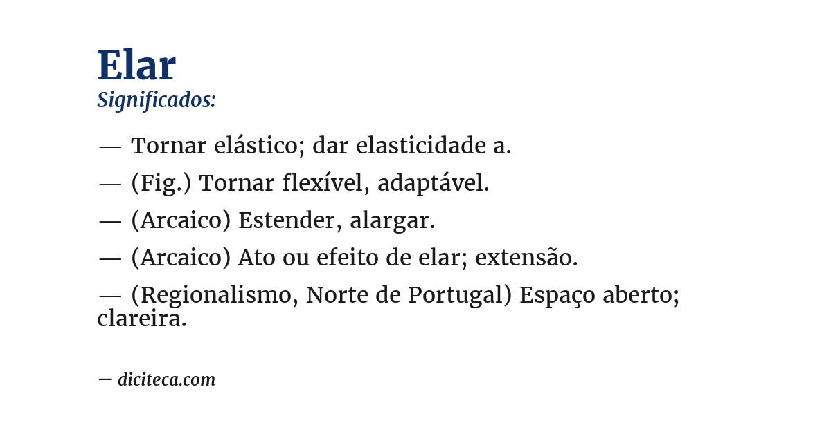 Significado de elar
