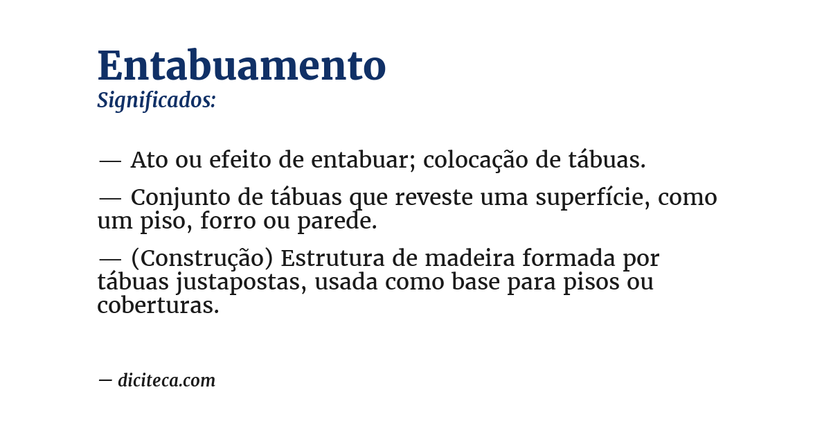 Significado de entabuamento