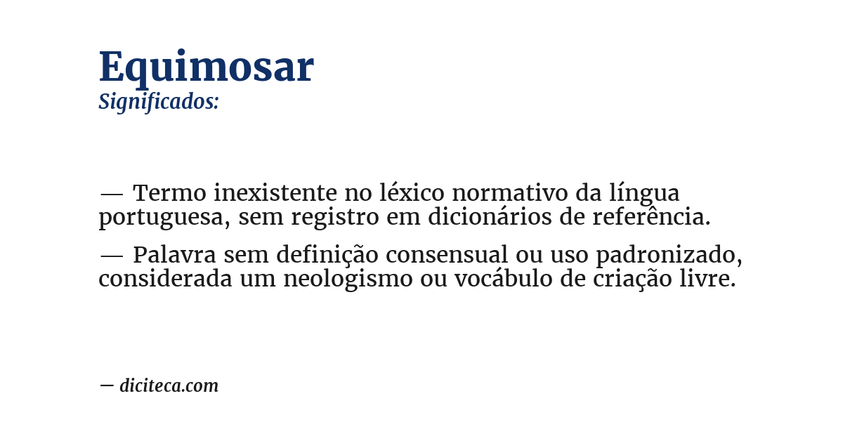 Significado de equimosar