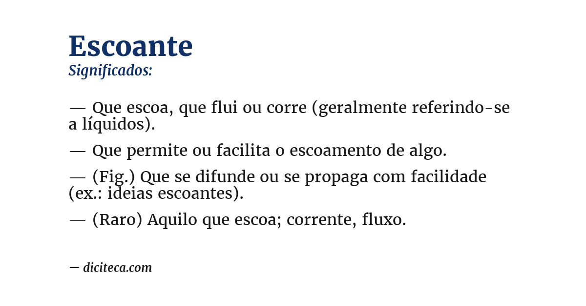 Significado de escoante