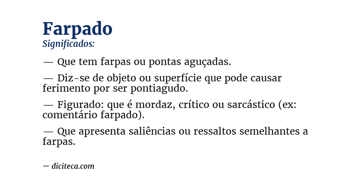 Significado de farpado