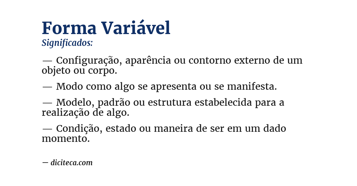 Significado de forma variável