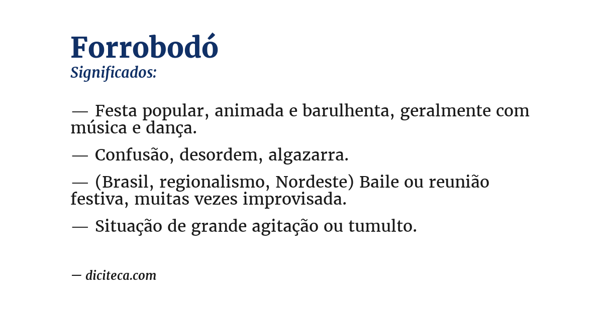 Significado de forrobodó