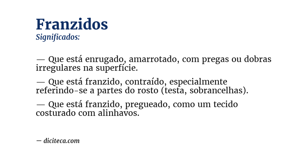 Significado de franzidos