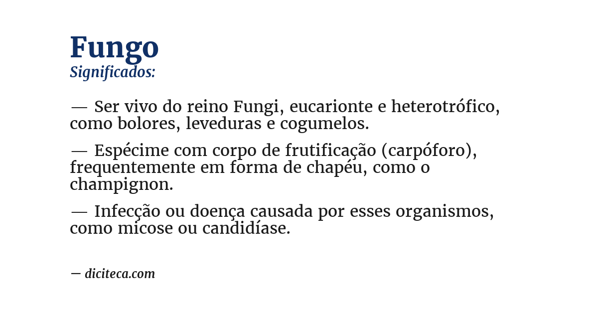 Significado de fungo