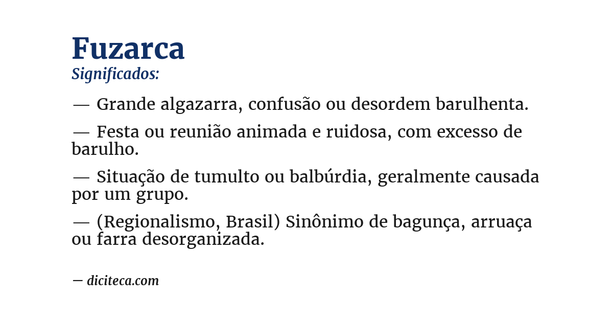 Significado de fuzarca