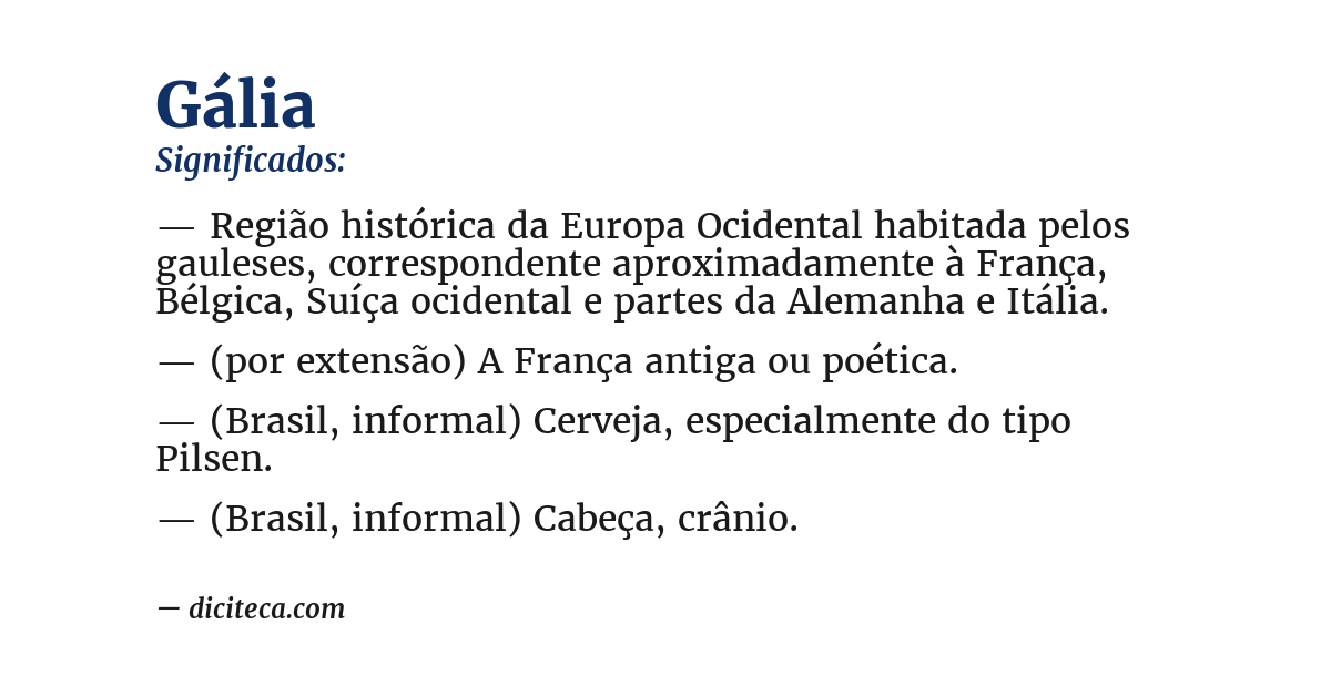 Significado de gália
