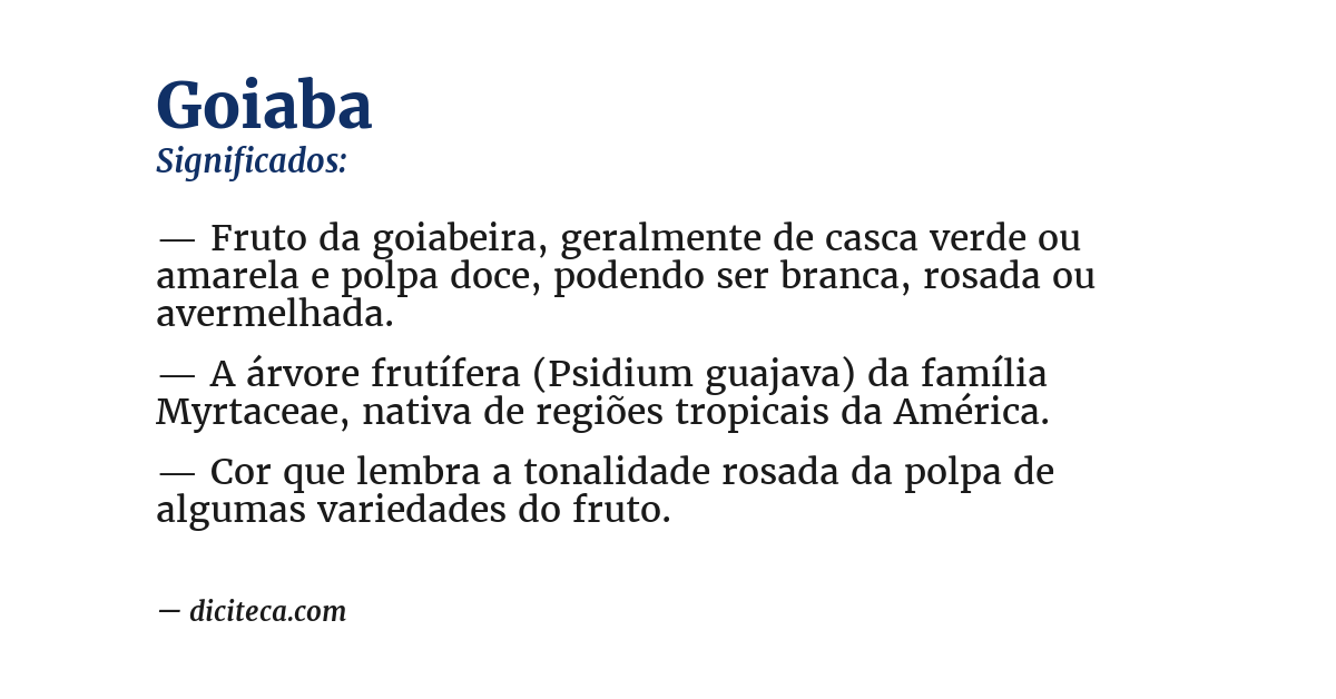 Significado de goiaba