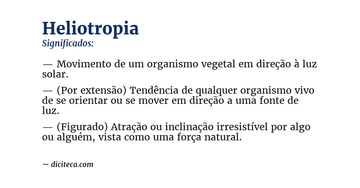 Significado de heliotropia