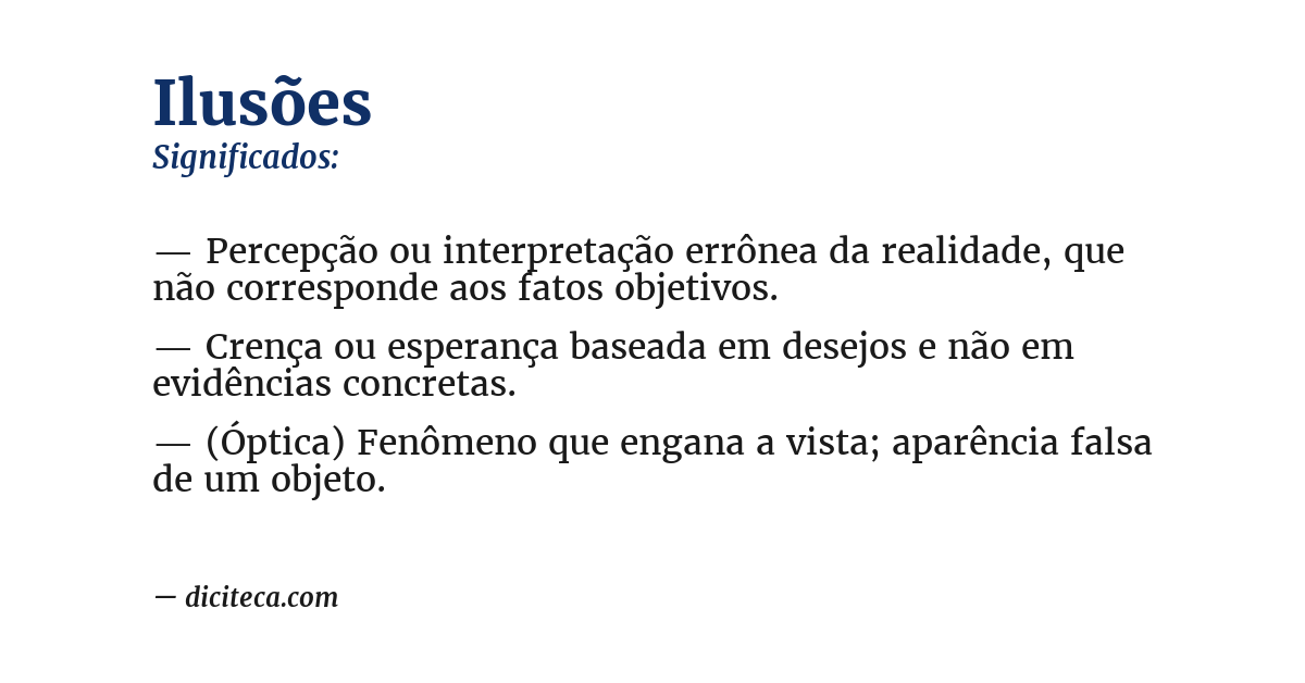 Significado de ilusões