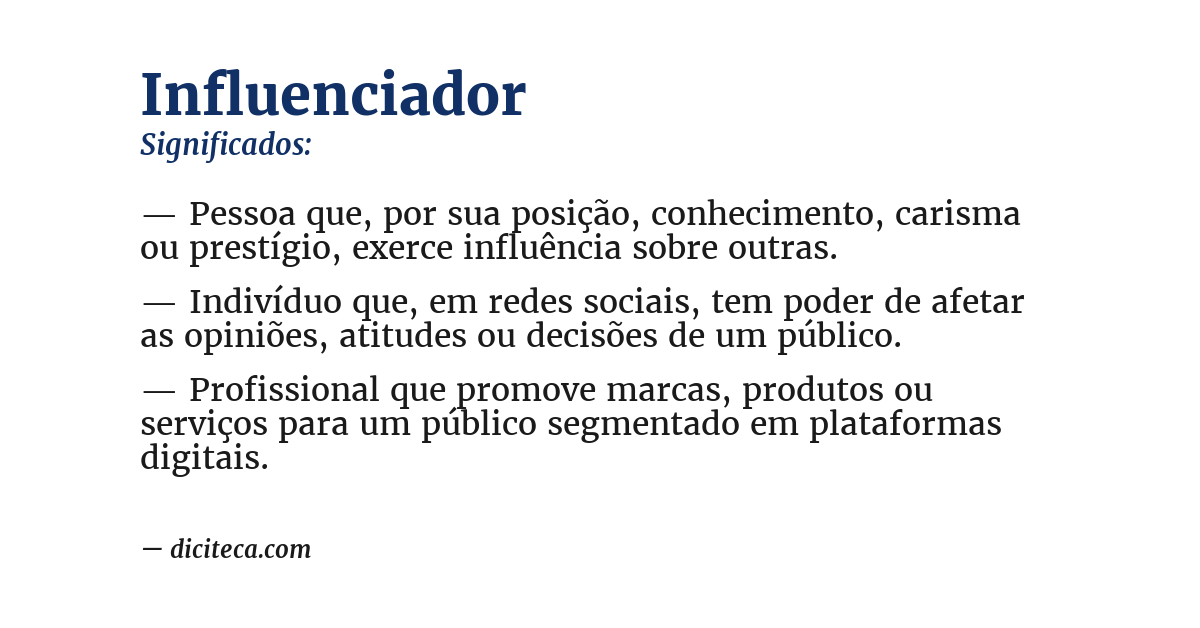 Significado de influenciador
