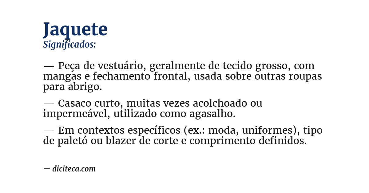 Significado de jaquete