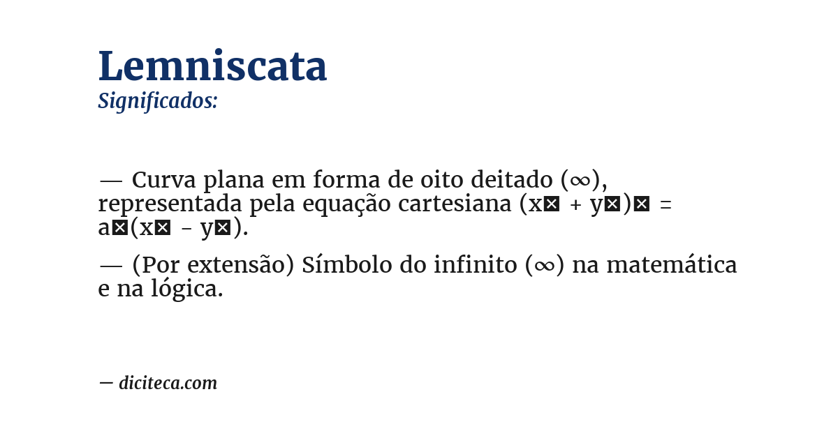 Significado de lemniscata