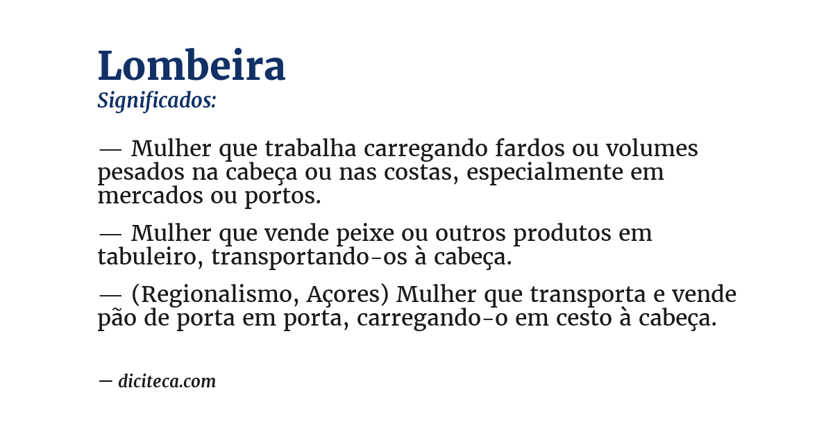 Significado de lombeira