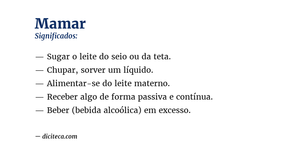Significado de mamar