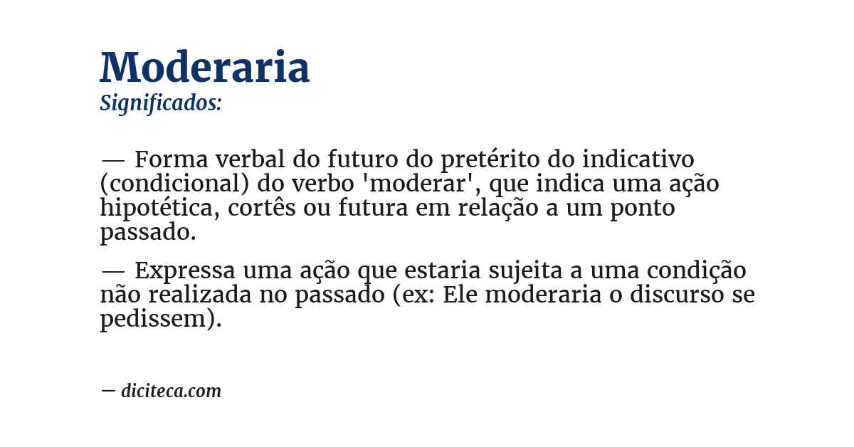 Significado de moderaria