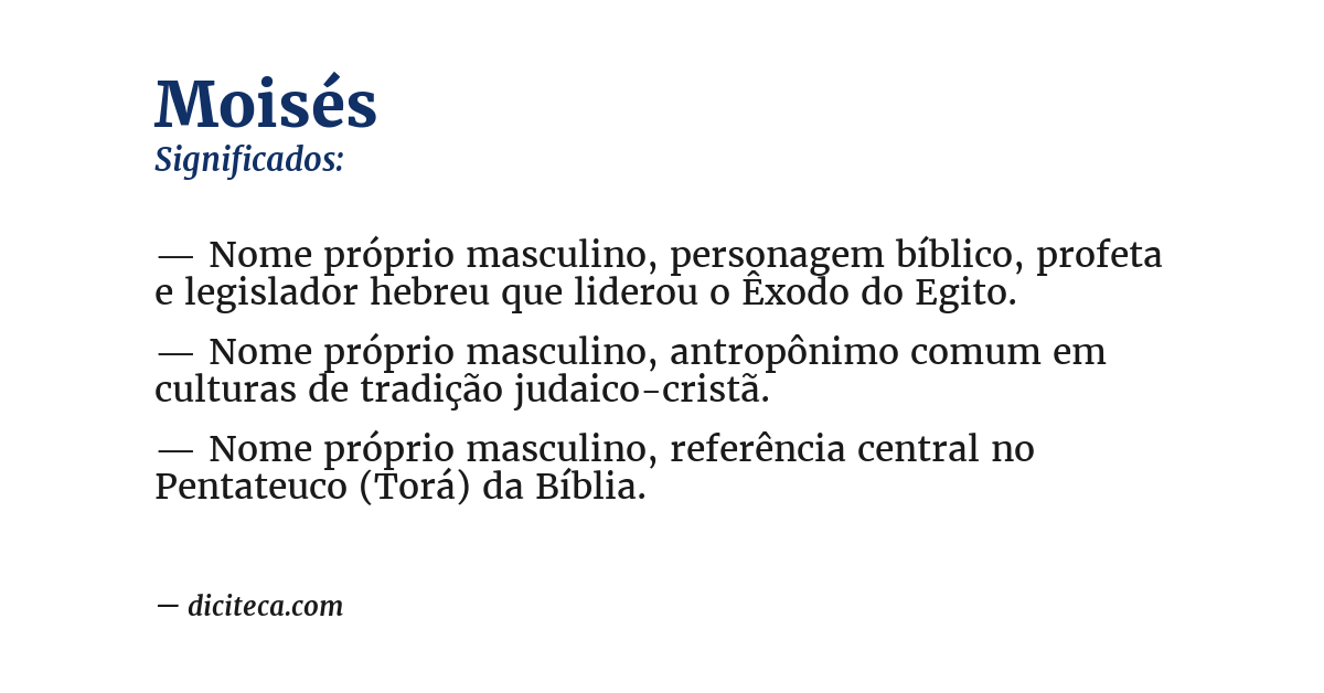 Significado de moisés