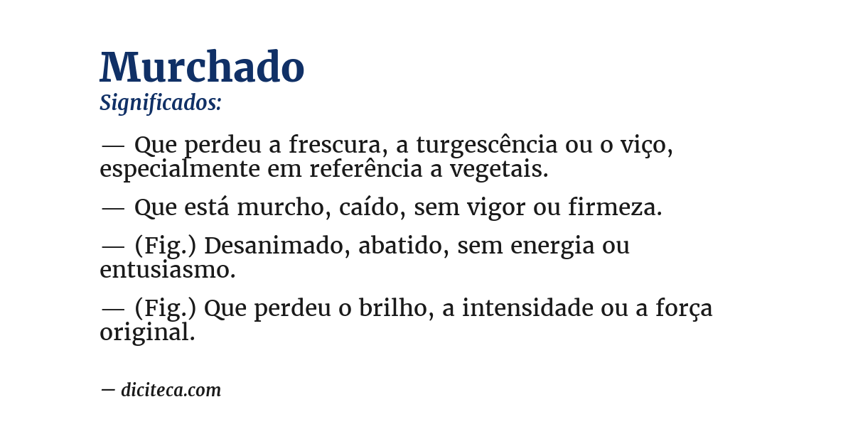 Significado de murchado