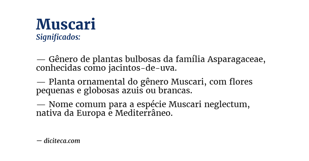 Significado de muscari