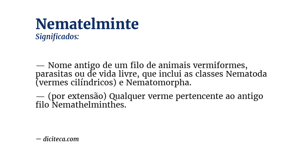Significado de nematelminte