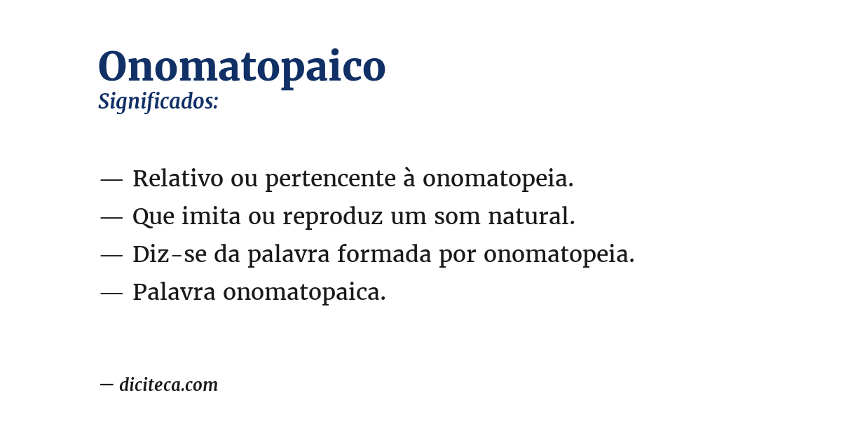 Significado de onomatopaico
