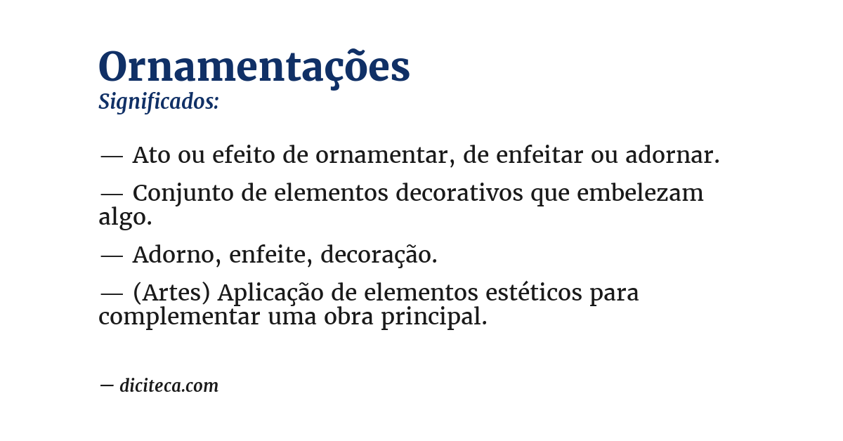 Significado de ornamentações