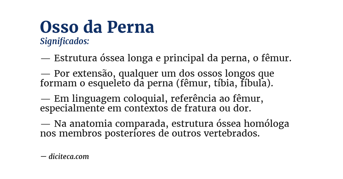 Significado de osso da perna