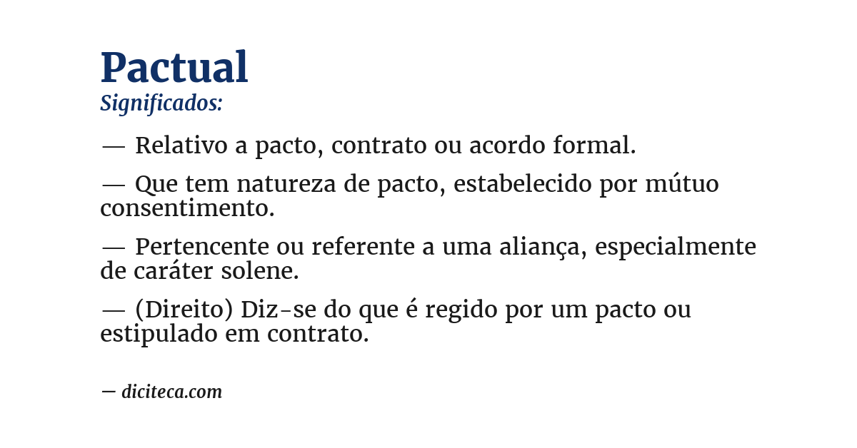 Significado de pactual