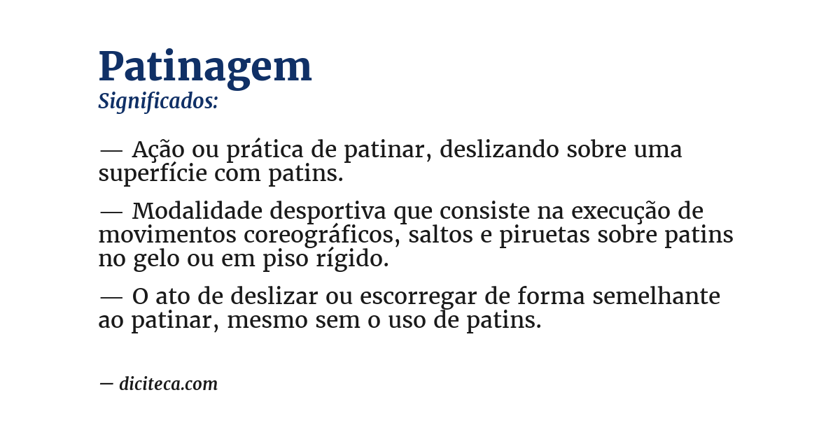 Significado de patinagem