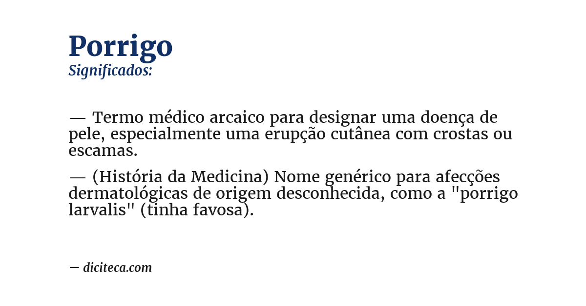 Significado de porrigo
