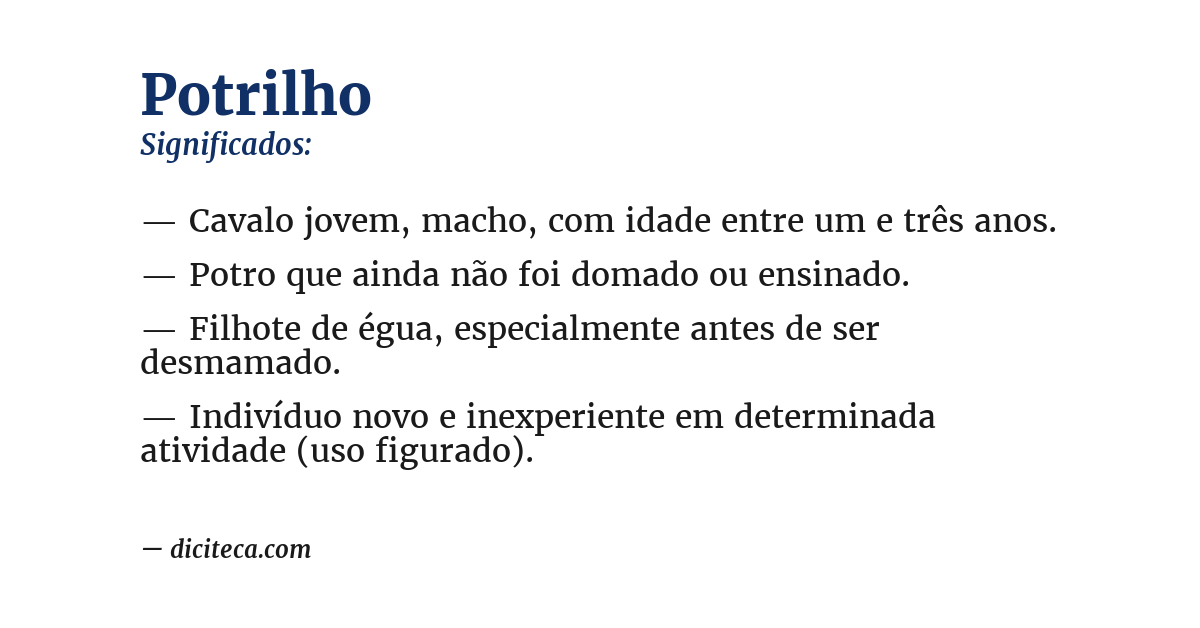Significado de potrilho