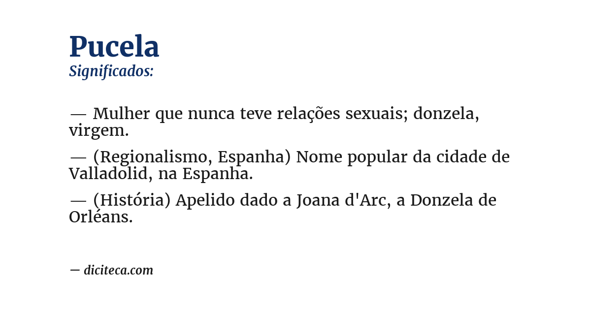 Significado de pucela