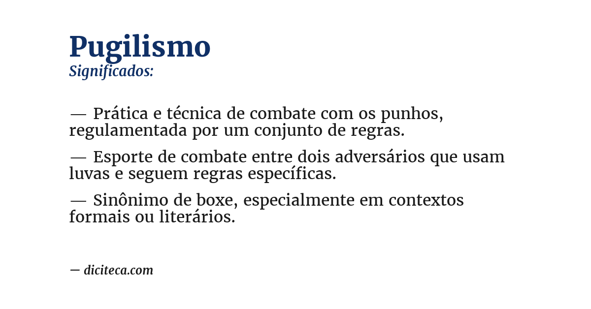 Significado de pugilismo