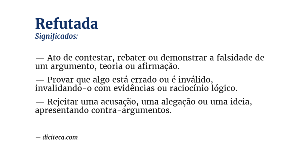 Significado de refutada
