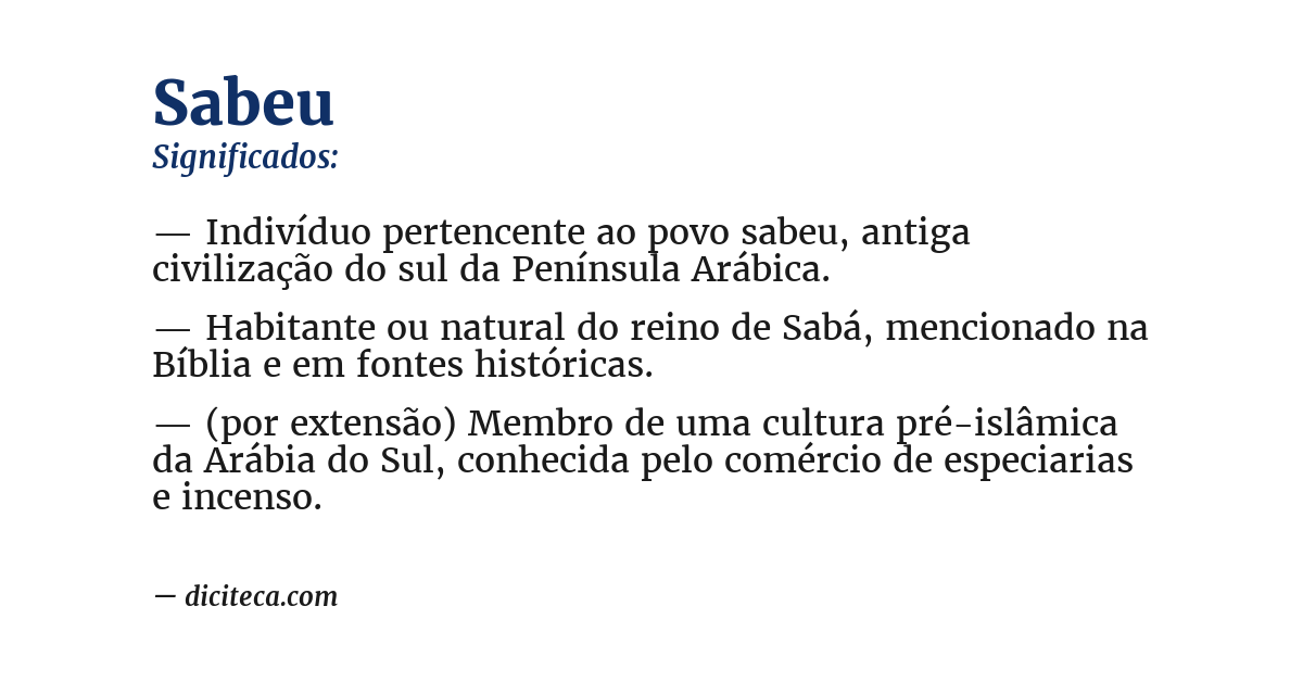 Significado de sabeu