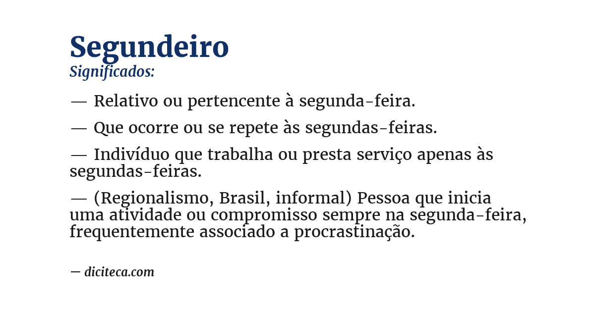 Significado de segundeiro